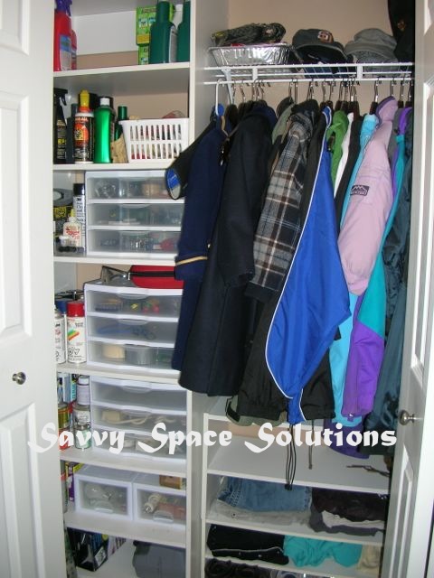 Organized Storage Mudroom Utility Closet
